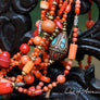 Tibetan Handmade Mountain Coral, Copper & Turquoise - OutOfAsia